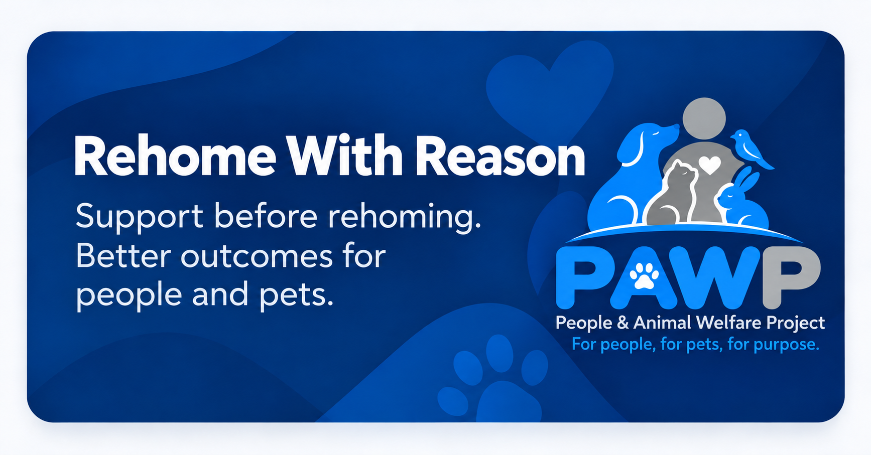 Rehome With Reason campaign illustration